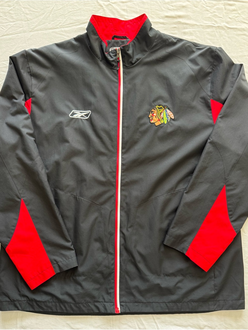 CCM Black & Red Lightweight Men’s Jacket with Team Crest
